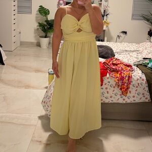 Elegant Yellow Maxi Dress